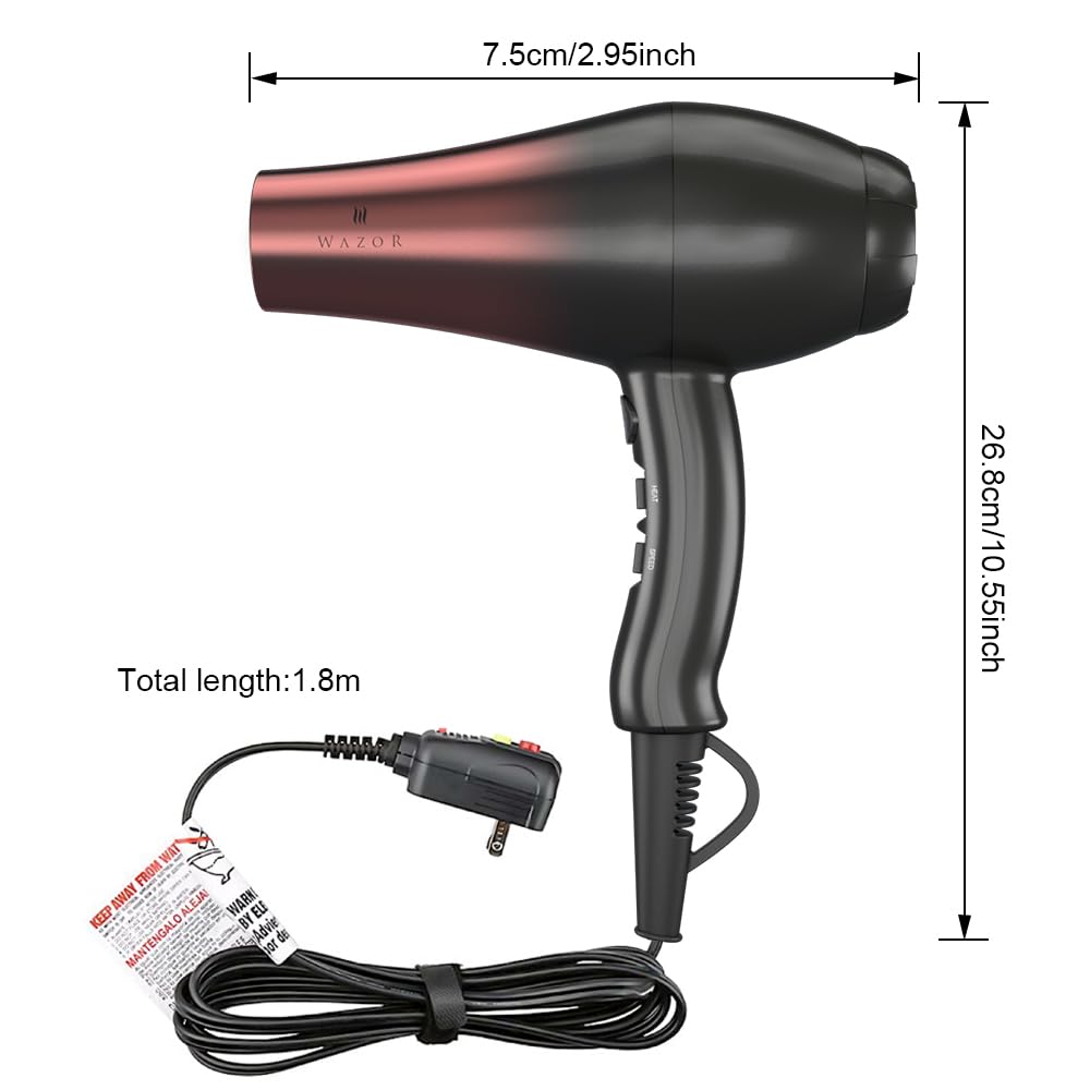 1875W Ceramic Tourmaline Ionic Hair Dryer S863