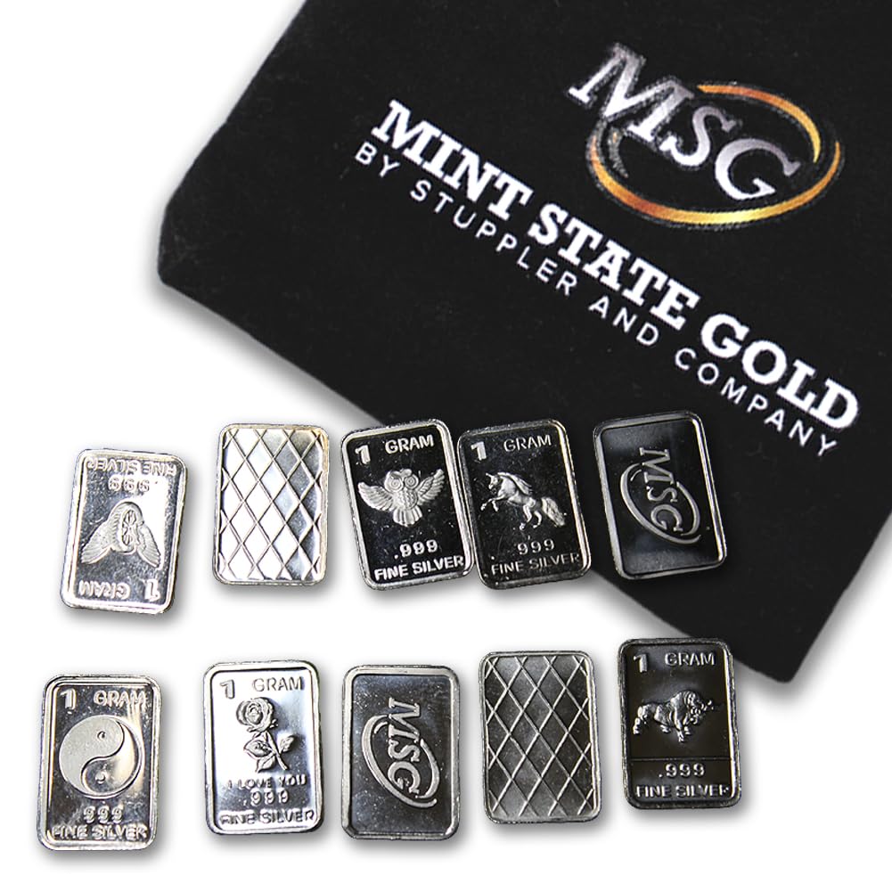 .999 Pure Silver Bars with Jewelry Pouch E3306