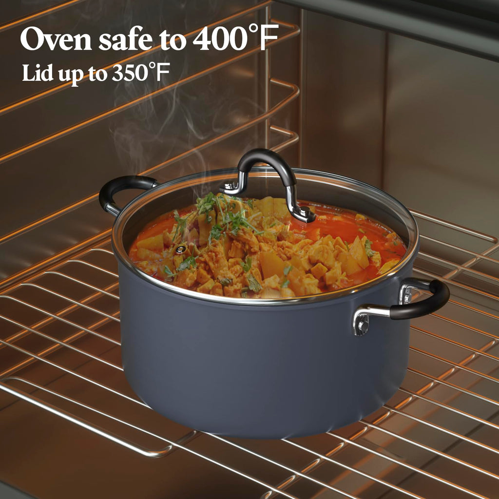 12 Piece Black Nonstick Hard Anodized Cookware Set A736885