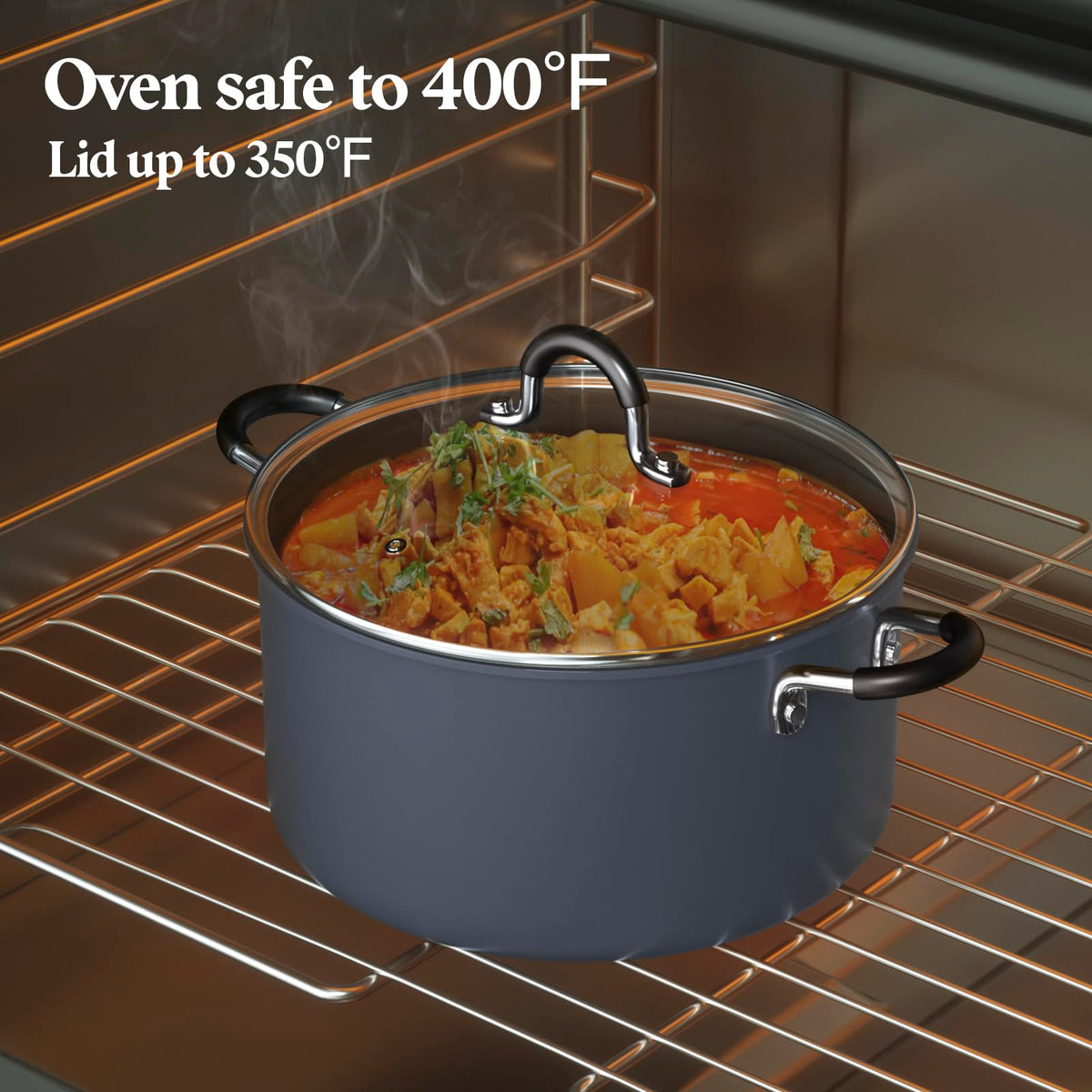 12 Piece Black Nonstick Hard Anodized Cookware Set A736885