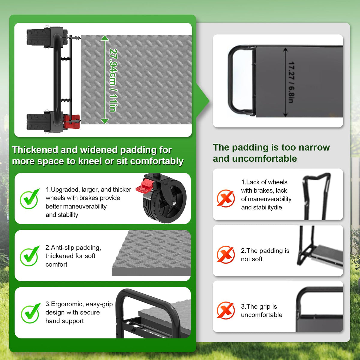 Rolling Garden Kneeler and Seat E56592