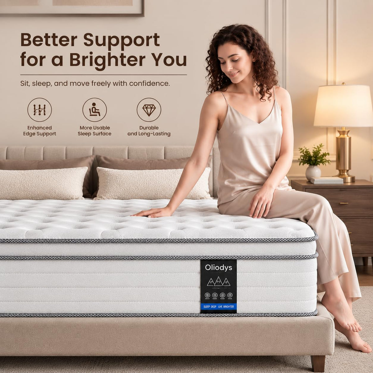 12 Inch Medium Firm Hybrid Spring Mattress K18496