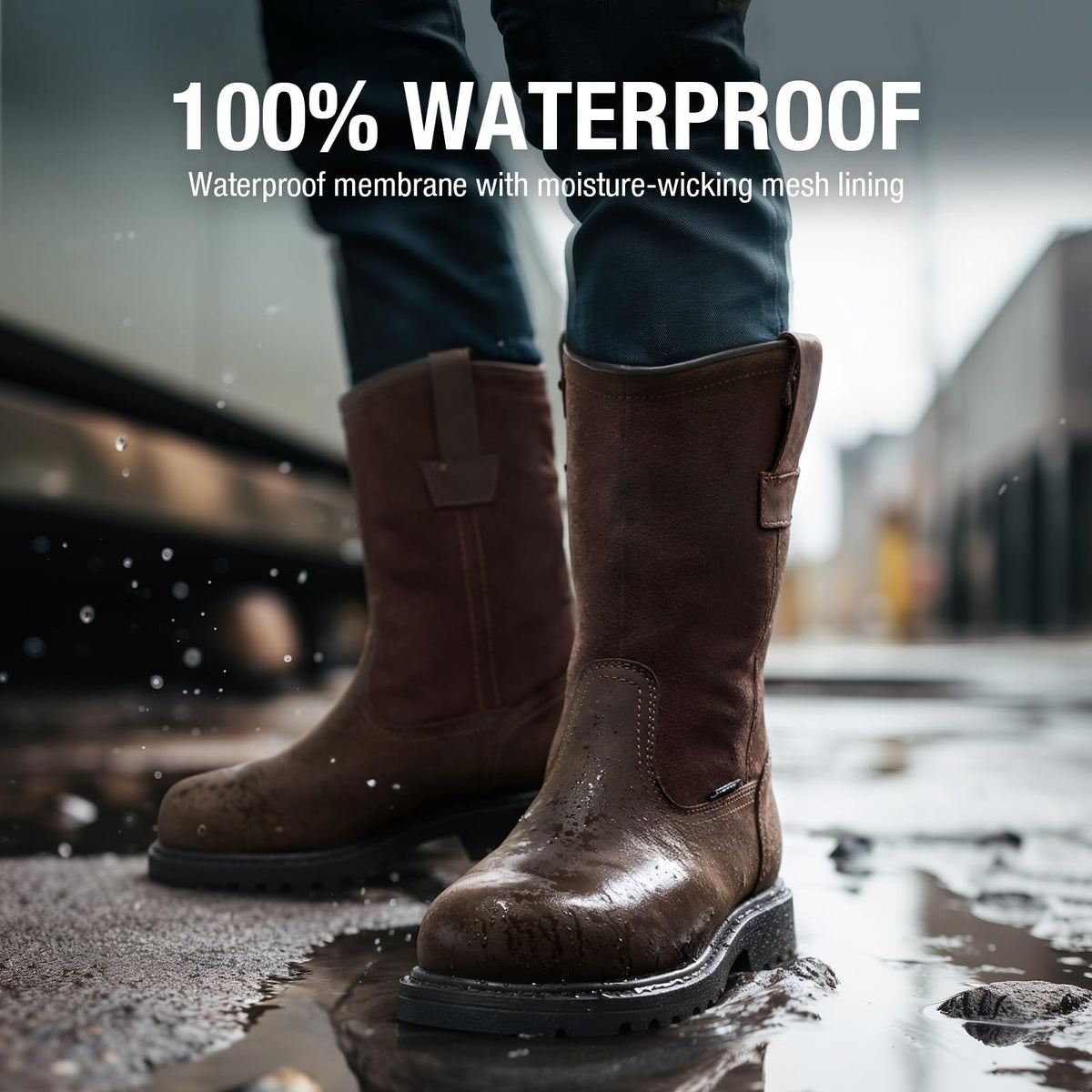 Steel Toe Waterproof Work Boots Q967