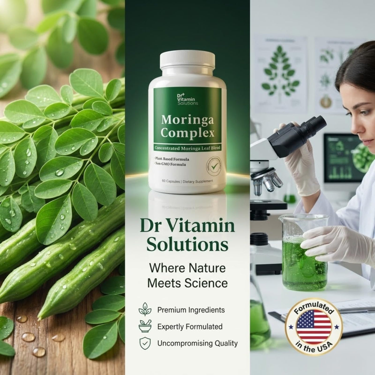 Moringa Oleifera Capsules with 20:1 Leaf Extract F3868