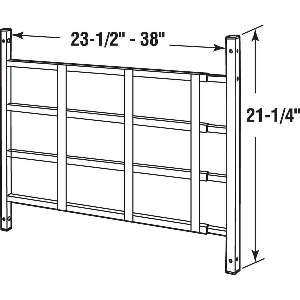 Adjustable 4-Bar Window Security Grill N1596