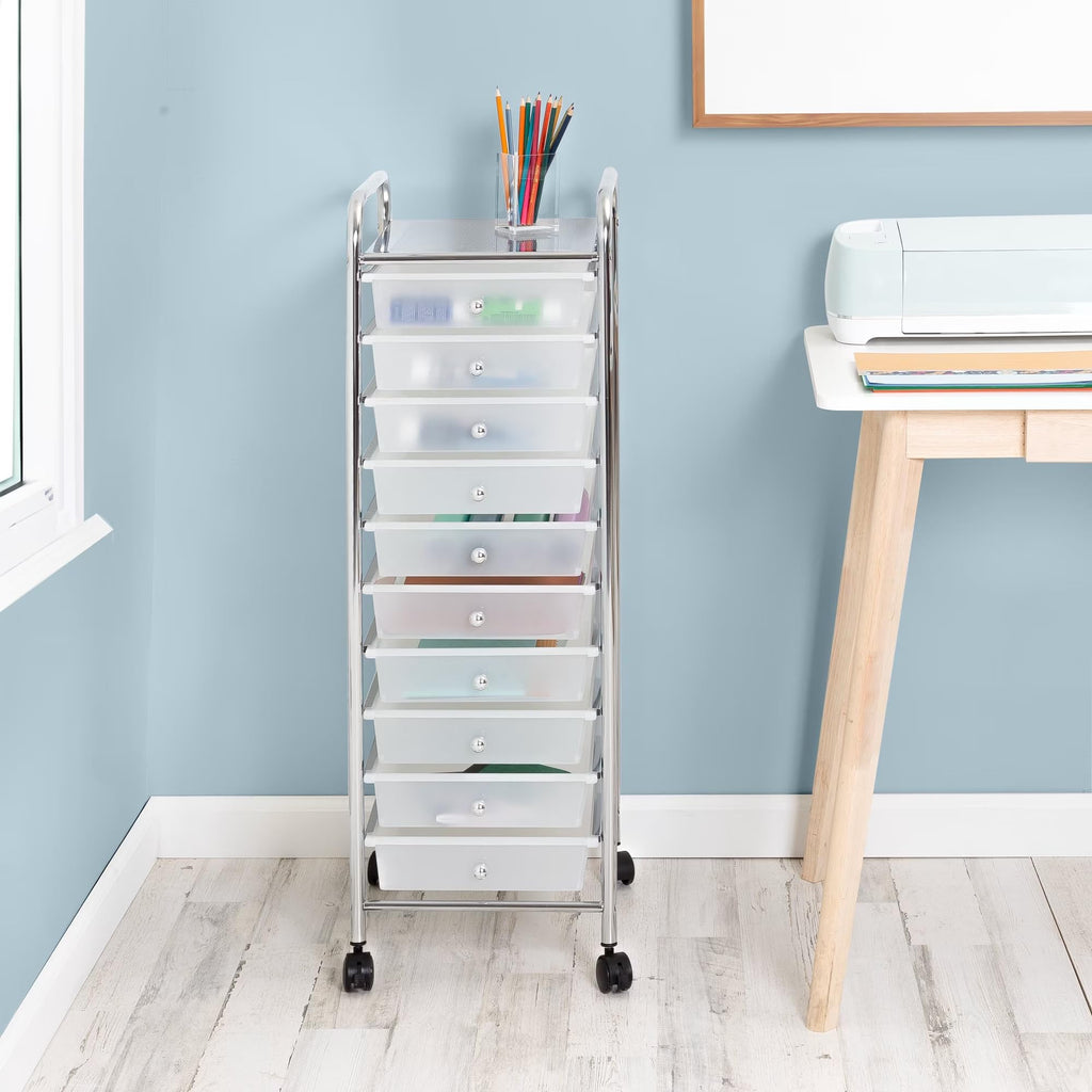 10 Drawer Rolling Craft Cart F235