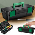 10-Inch Plastic Toolbox with Removable Tray and Double Lock A721710