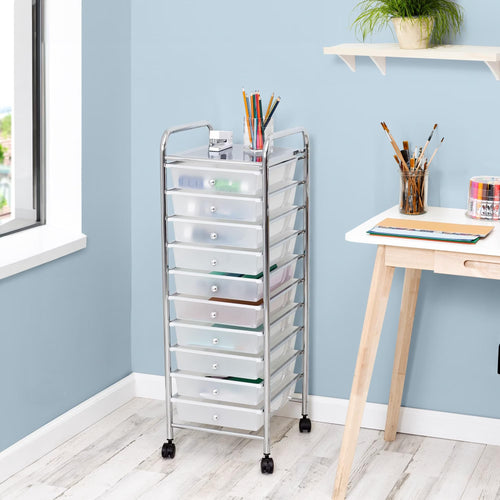 10 Drawer Rolling Craft Cart F235