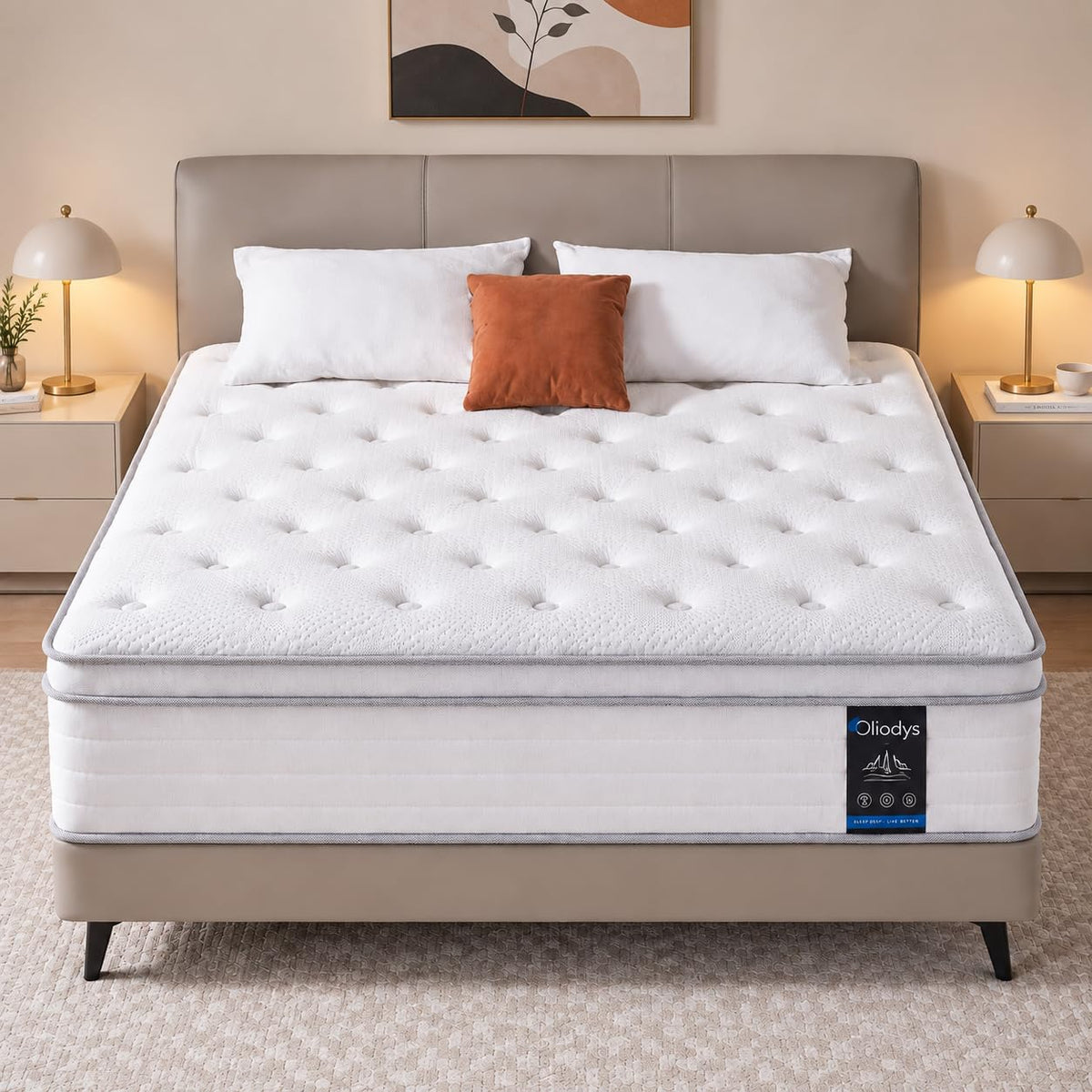 12 Inch Medium Firm Hybrid Spring Mattress K18496