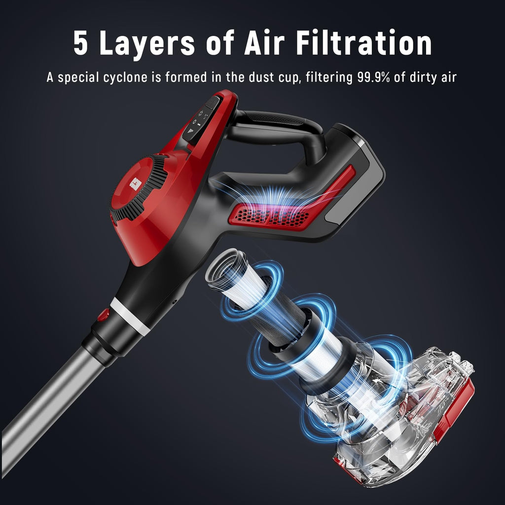 Cordless Stick Vacuum 45Kpa 1.5L Lightweight Handheld Vacuum E77810