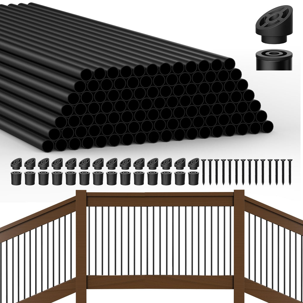 105 Pack 26" Black Aluminum Deck Balusters J34522