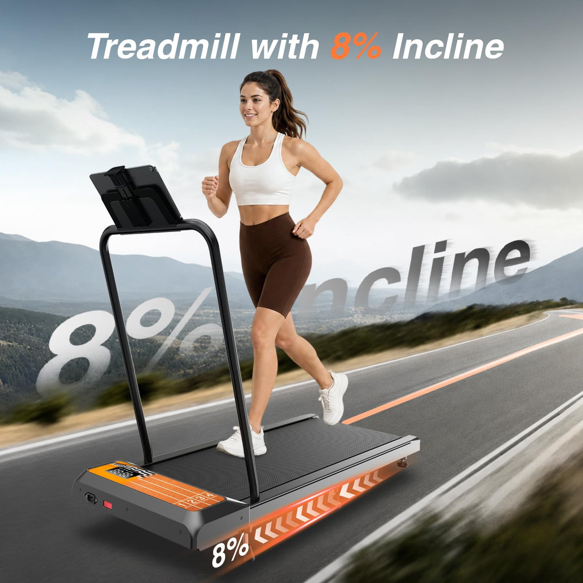 Walking Treadmill Pad with Adjustable 8% X892439