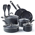 12 Piece Black Nonstick Hard Anodized Cookware Set A736885