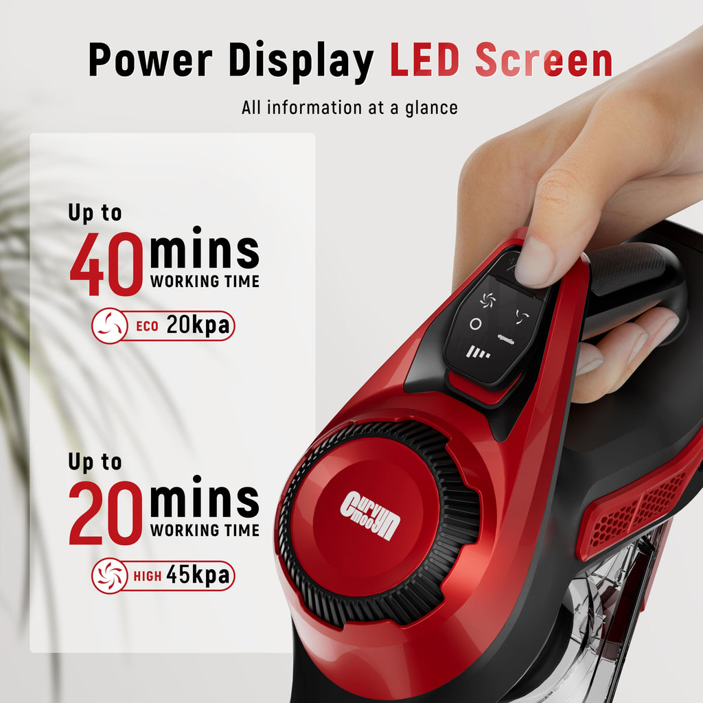 Cordless Stick Vacuum 45Kpa 1.5L Lightweight Handheld Vacuum E77810