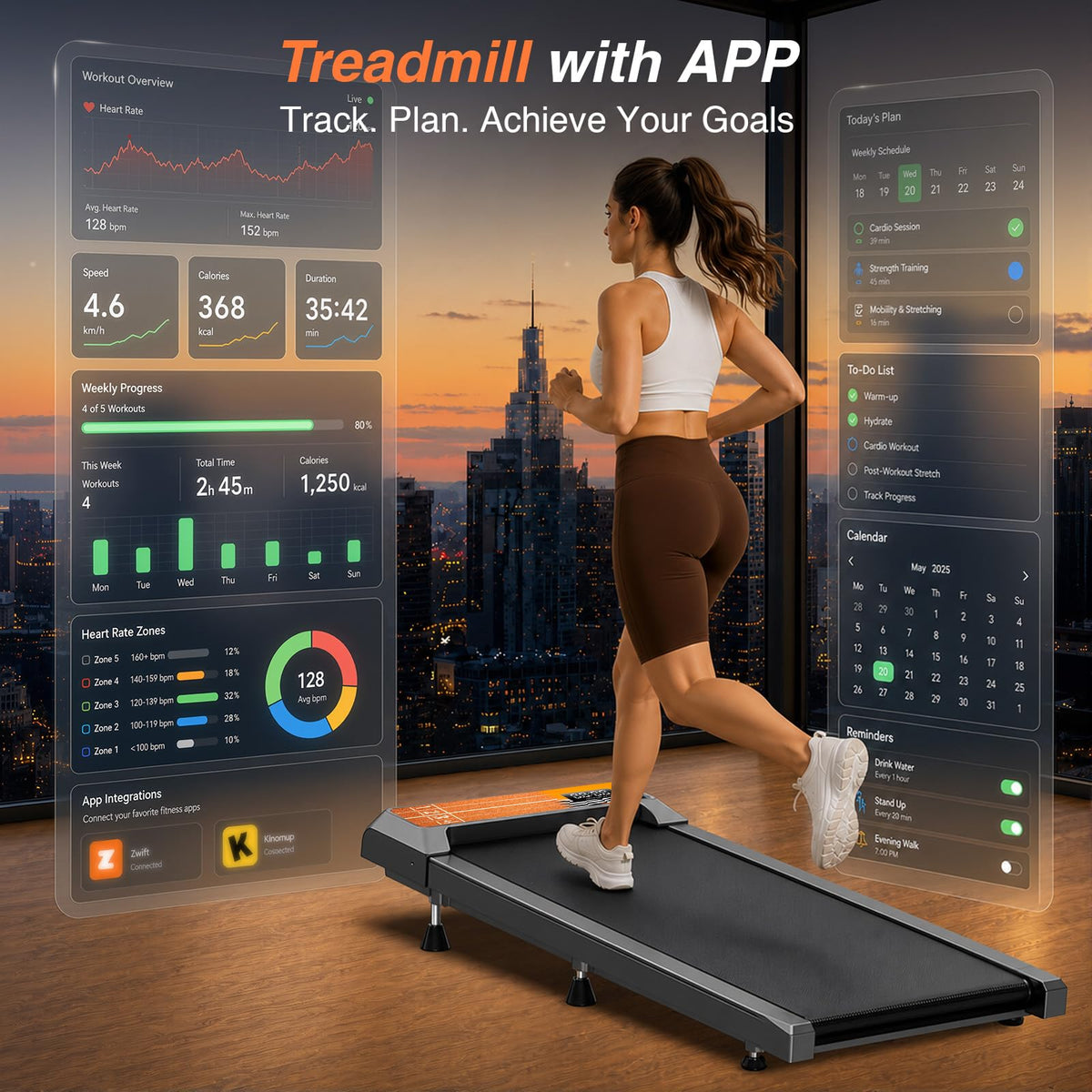 Walking Treadmill Pad with Adjustable 8% X892439