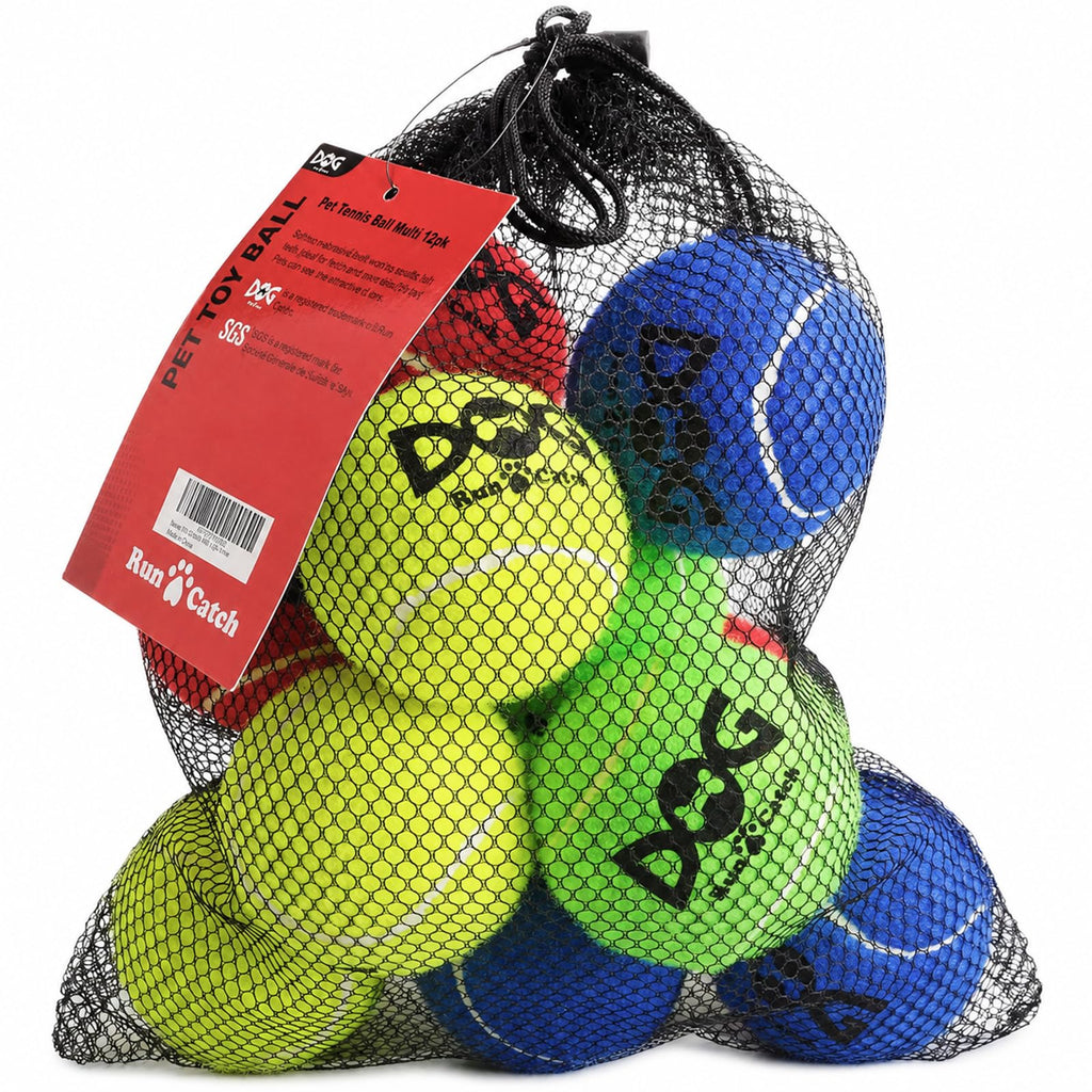 12 Pack Colorful Dog Toy Balls S881624
