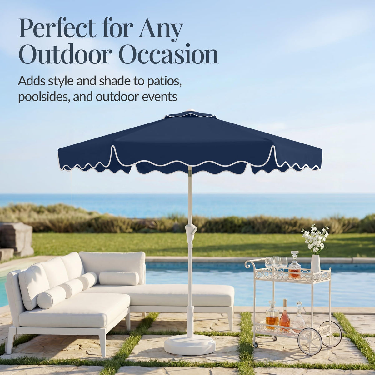 Patio Market Umbrella with Crank & Tilt Y651725
