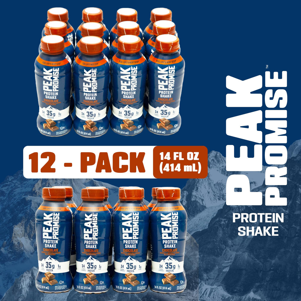 35g Protein Shake, 14 fl oz, 12 pack, Chocolate Y184132