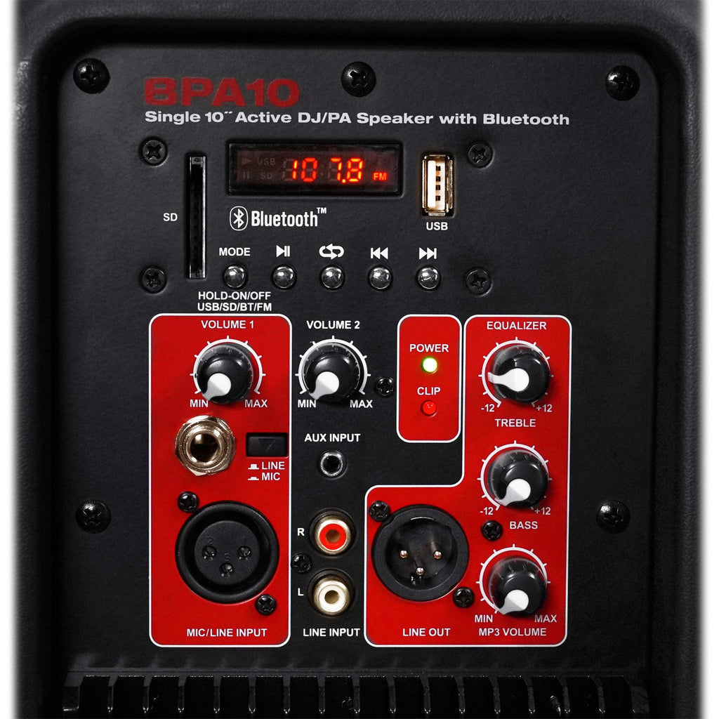 10" Powered PA Speaker with Bluetooth C7163