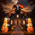 10 FT Tall Halloween Inflatables Dragon Pumpkin Archway Outdoor Decorations with Built-in LEDs H242860
