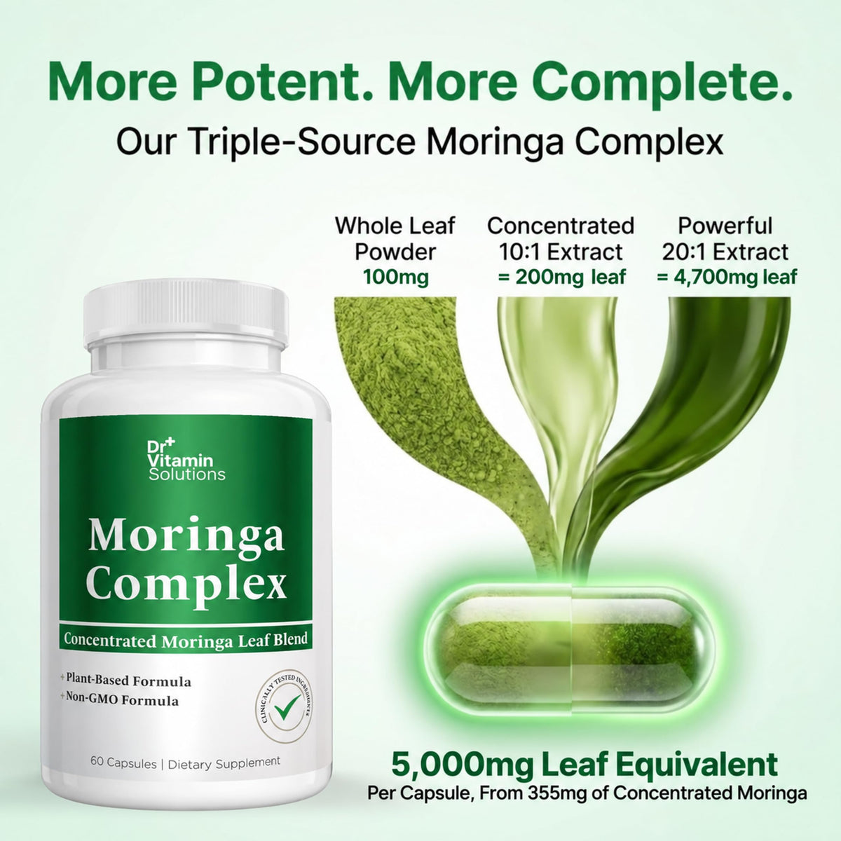 Moringa Oleifera Capsules with 20:1 Leaf Extract F3868