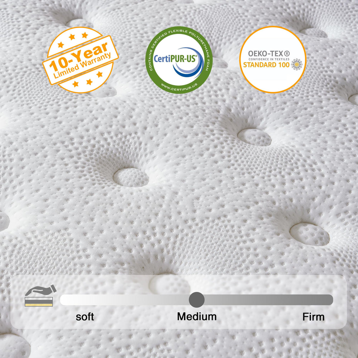 12 Inch Medium Firm Hybrid Spring Mattress K18496