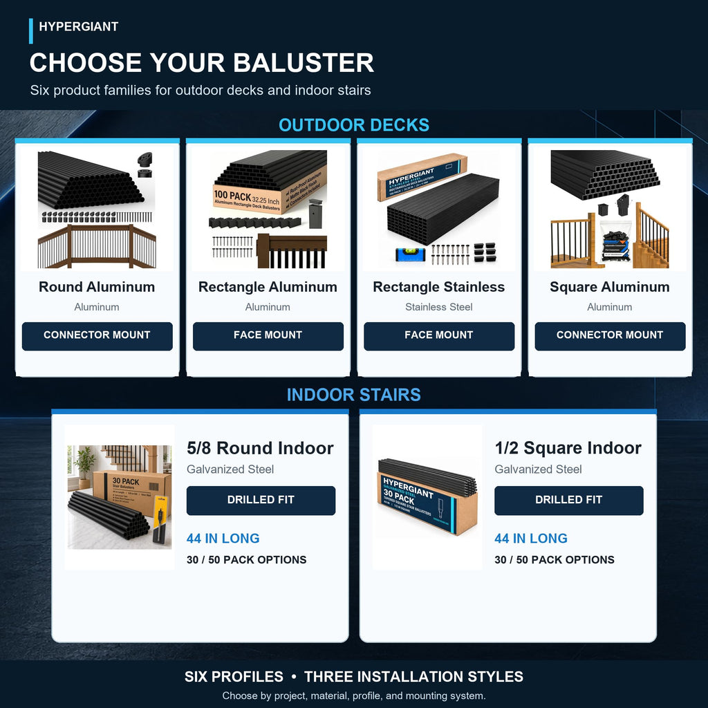 105 Pack 26" Black Aluminum Deck Balusters J34522