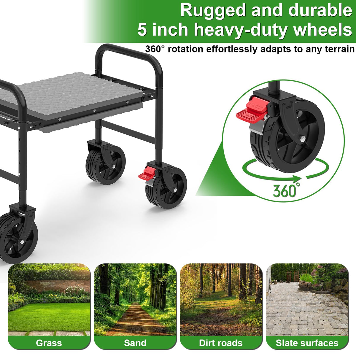 Rolling Garden Kneeler and Seat E56592